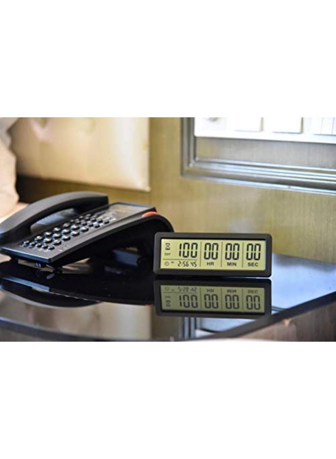 KISSUN Digital 999 days countdown timer display time for Retirement Vacation Exam Wedding lab kitchen Project meeting(batteries included)/black - Image 5